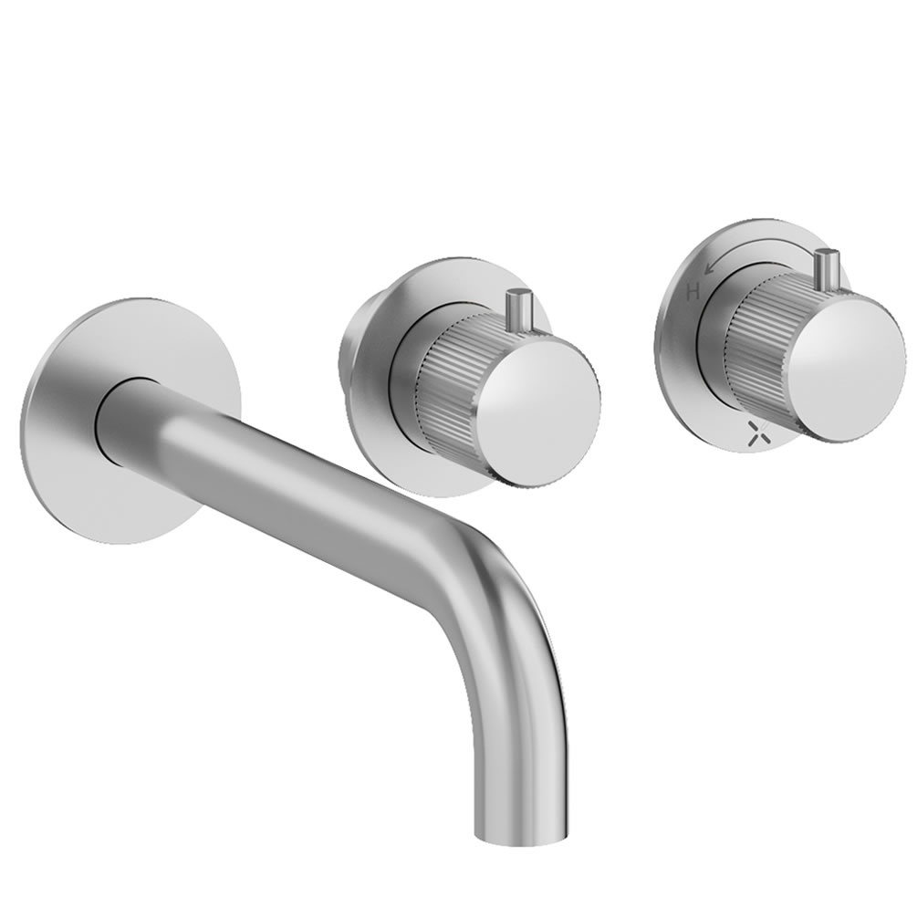 Cutout image of Crosswater Module 3ONE6 Stainless Steel Triple Outlet Shower Valve & Bath Spout